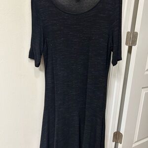 Dalia Black Short Sleeve Knit Dress M